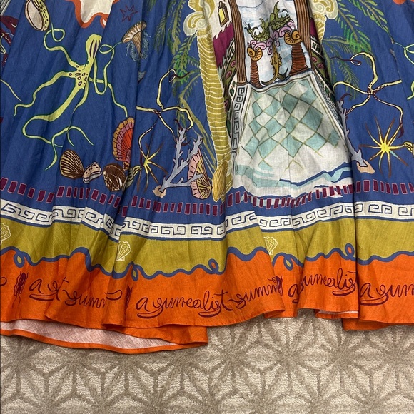 Alemais Artistic Blue and Orange Maxi Dress - Picture 4 of 5